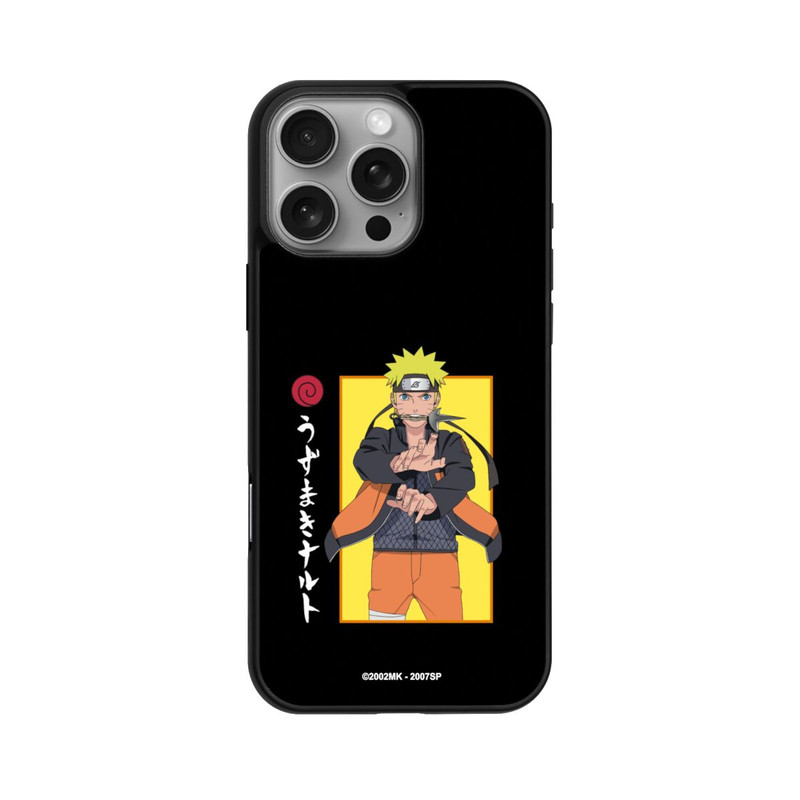 iPhone 16 Pro Max Base Case Naruto Kampfposition Schwarz