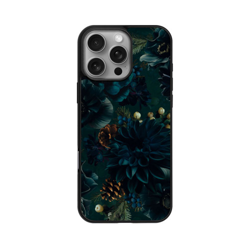 Apple iPhone 16 Pro Max Base Case Blumenmuster Grün und Blau