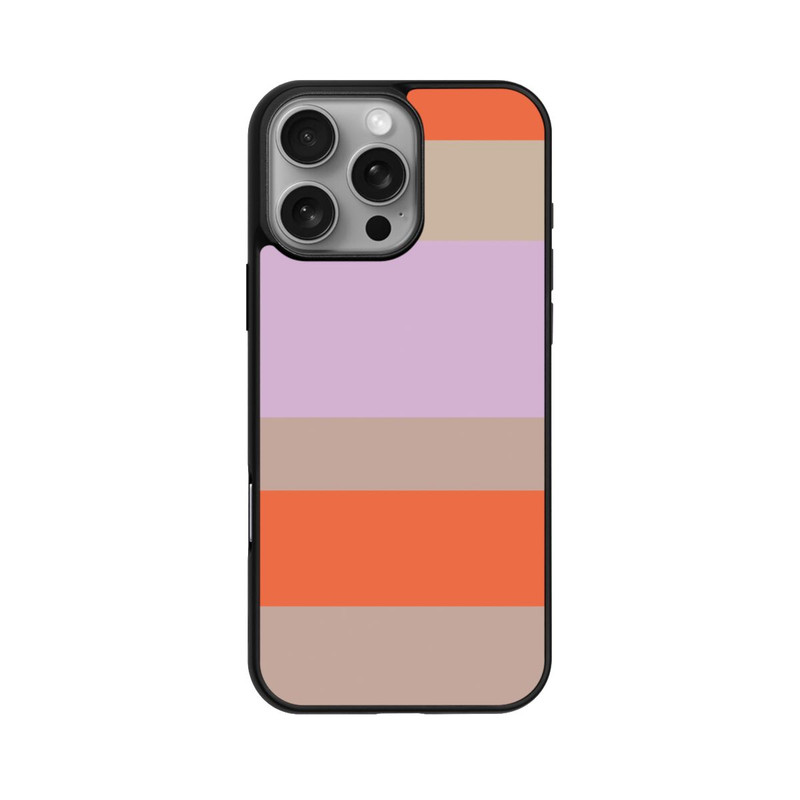 iPhone 16 Pro Max Base Case Moca Lila Orange Stripes