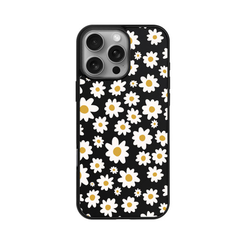 Apple iPhone 16 Pro Max Base Case Daisy Flower Seamless Pattern Transparent