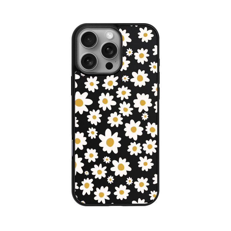 iPhone 16 Pro Max Base Case Daisy Flower Seamless Pattern Transparent