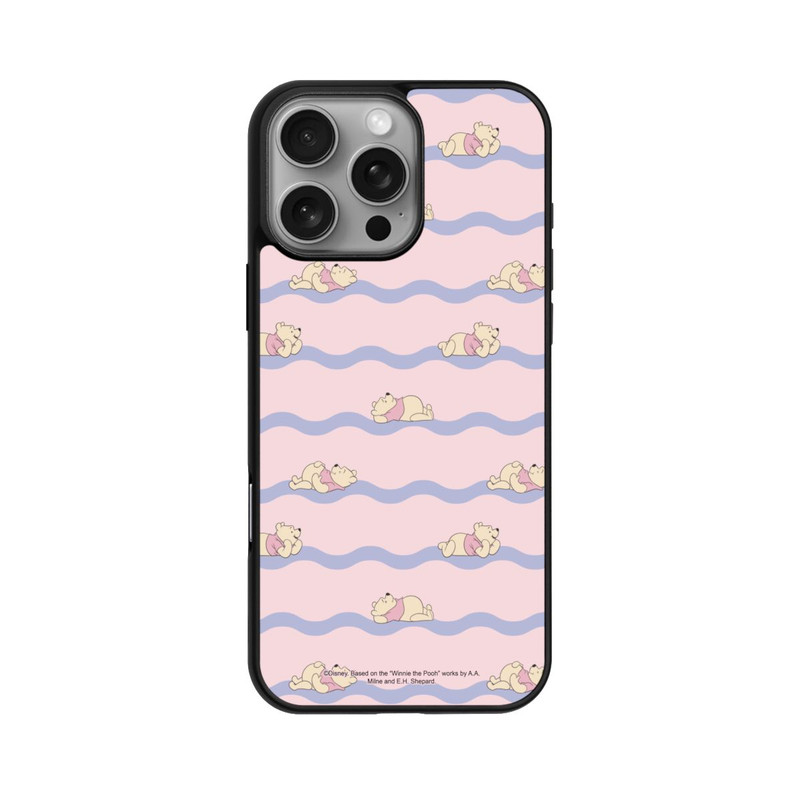 iPhone 16 Pro Max Base Case Winnie the Pooh Pink Waves