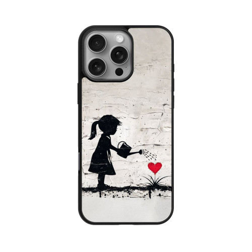 Apple iPhone 16 Pro Max Base Case Girl Watering Bunch of Flowers 