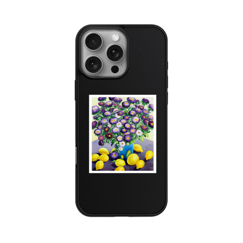 Apple iPhone 16 Pro Max Base Case Purple Asters and Lemons by Christopher Ryland
