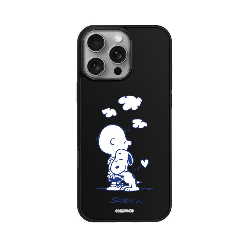 iPhone 16 Pro Max Base Case Peanuts Charlie Brown Snoopy Hug Transparent