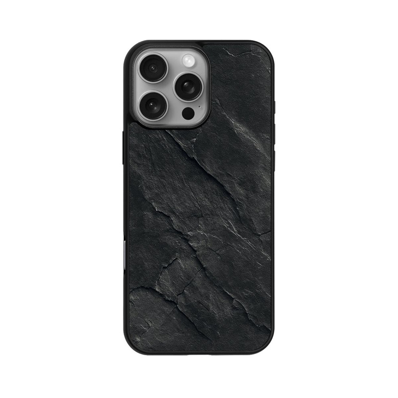 iPhone 16 Pro Max Base Case Dunkler Schiefer Look