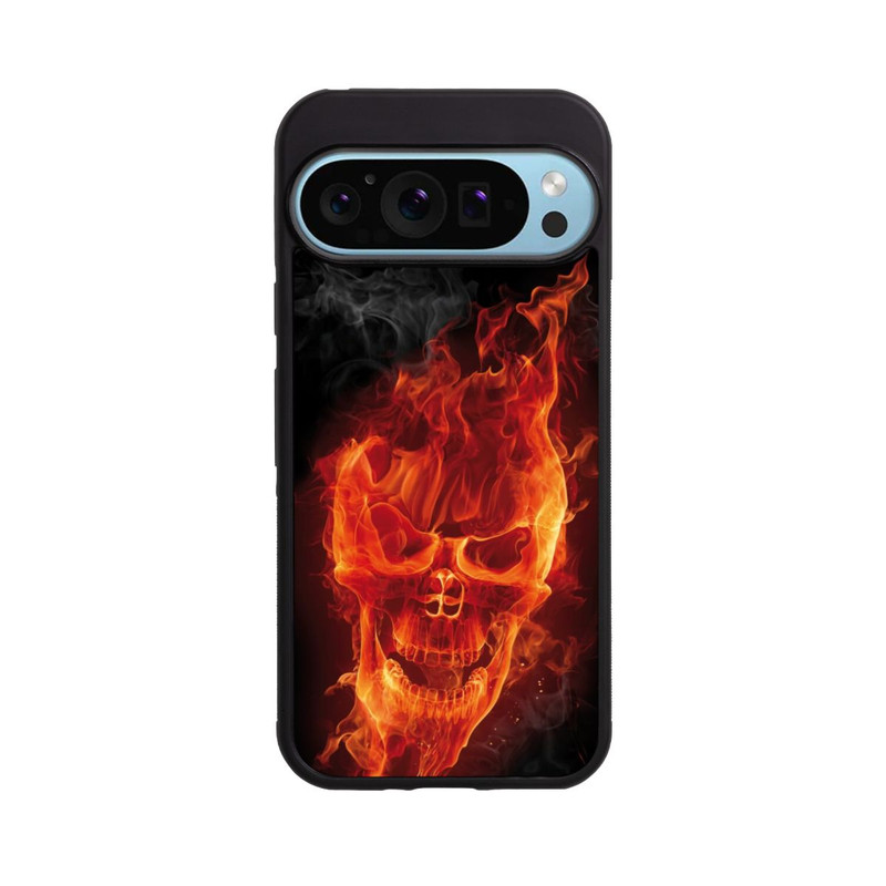 Pixel 9 Pro Base Case Burning Skull