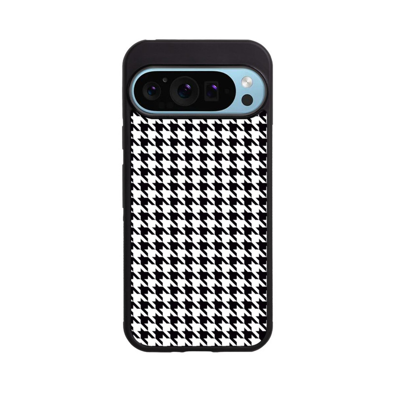 Pixel 9 Pro Base Case Hahnentritt Schwarz Weiß