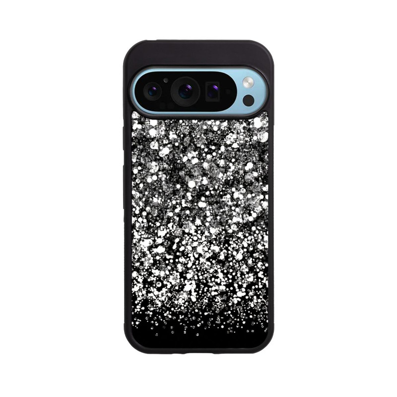 Pixel 9 Pro Base Case Schneefall Glitzerlook