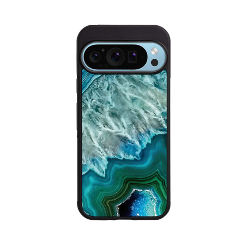 Google Pixel 9 Pro Base Case Kristall Achat Grün