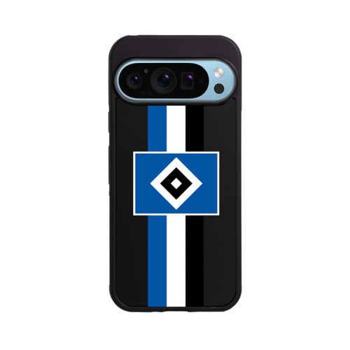 Google Pixel 9 Pro Base Case HSV Streifen - Blau-Weiß-Schwarz - ohne Hintergrund