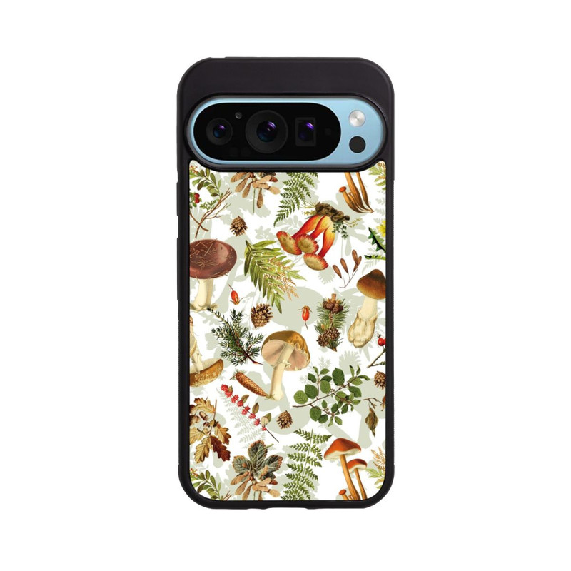 Pixel 9 Pro Base Case Pilzmuster Weiß