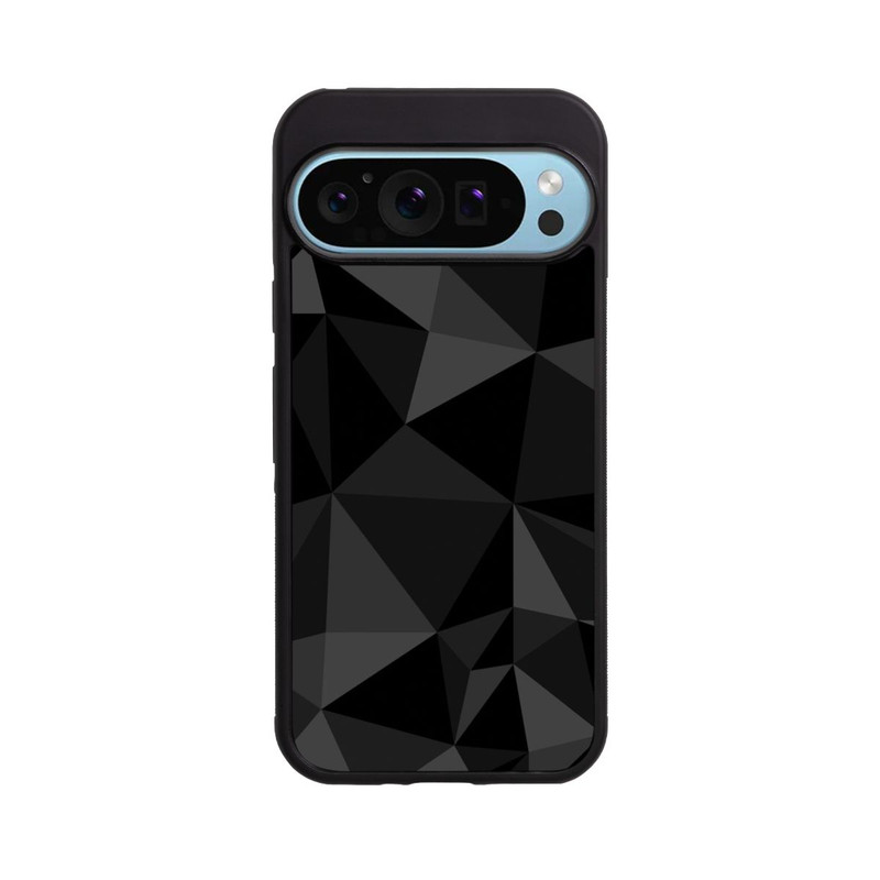Pixel 9 Pro Base Case Polygonmuster schwarz