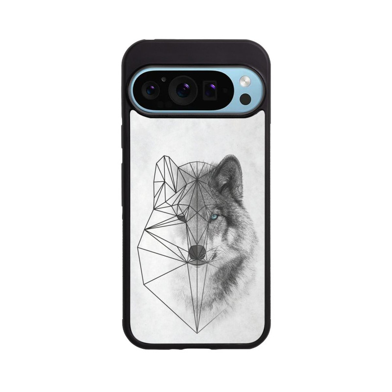 Pixel 9 Pro Base Case Polygonaler Wolf