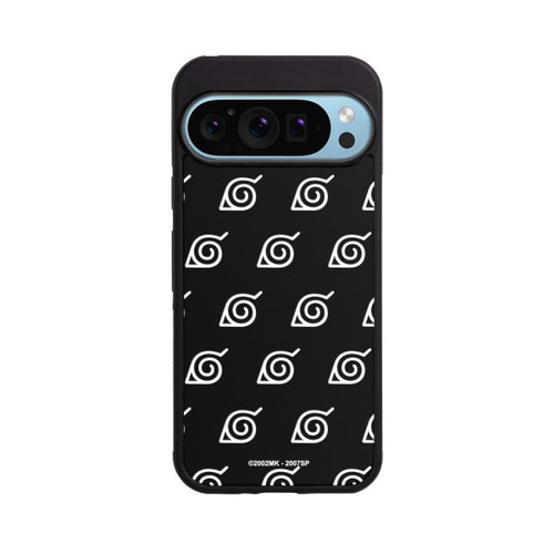 Google Pixel 9 Pro Base Case Weißes Konoha-Muster Transparent