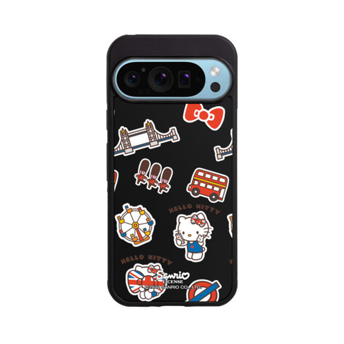 Google Pixel 9 Pro Base Case Hello Kitty Londoner Abzeichen Transparent