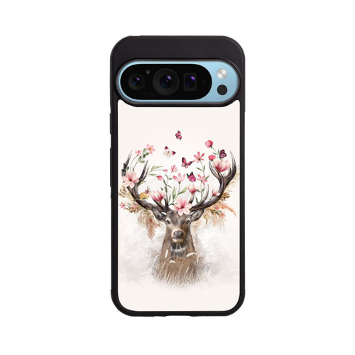Google Pixel 9 Pro Base Case Hirsch Blumen Geweih