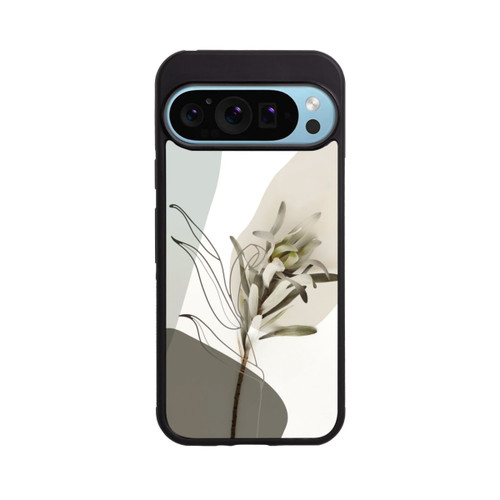 Google Pixel 9 Pro Base Case Boho Line Art Olivgrün