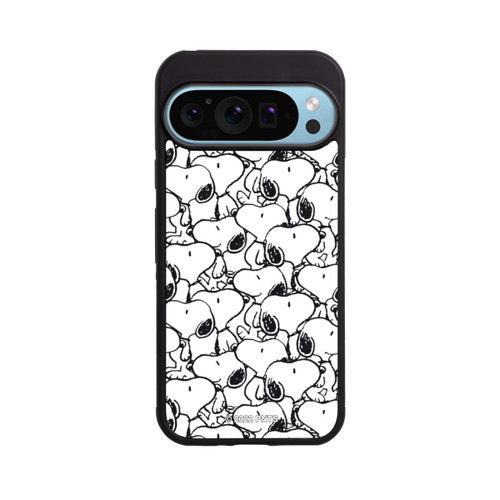Google Pixel 9 Pro Base Case Snoopy Muster Schwarz und Weiß