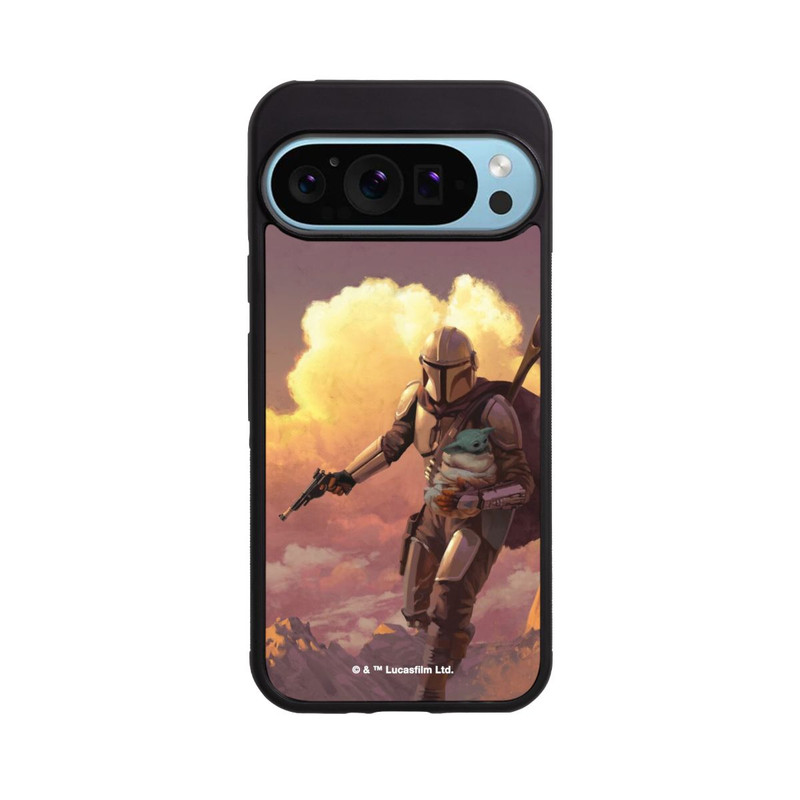 Pixel 9 Pro Base Case Der Mandalorianer und Grogu Sonnenguntergang Wolken