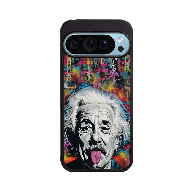 Pixel 9 Pro Base Case Physiker Bunte Zunge Raus