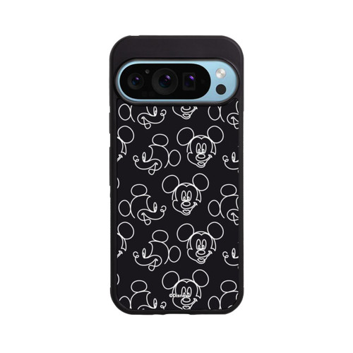 Google Pixel 9 Pro Base Case Disney Mickey Muster Schwarz