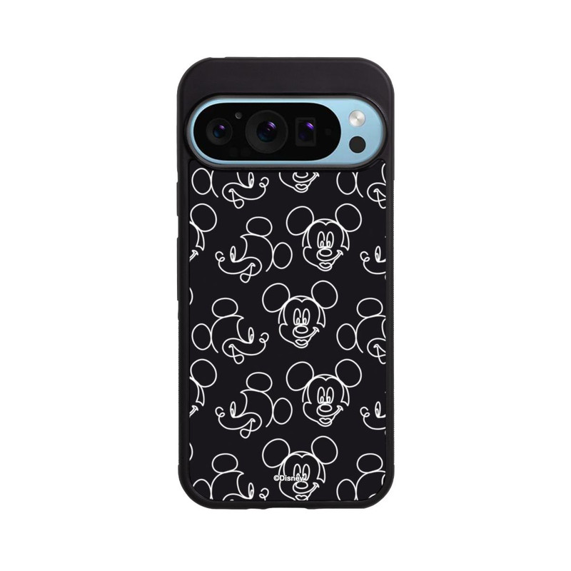 Pixel 9 Pro Base Case Disney Mickey Muster Schwarz