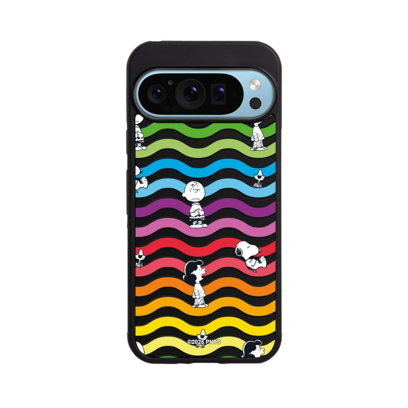 Pixel 9 Pro Base Case Snoopy Pattern Rainbow Transparent