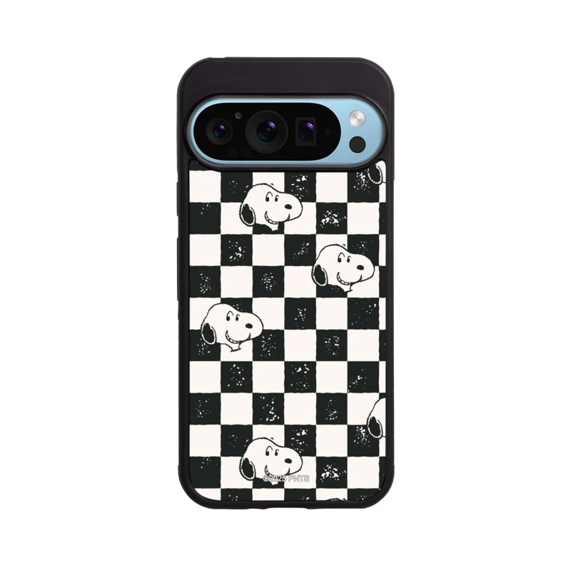 Pixel 9 Pro Base Case Snoopy Heads Checked Pattern