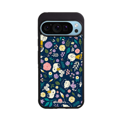 Google Pixel 9 Pro Base Case Peanuts Dark Flower Pattern