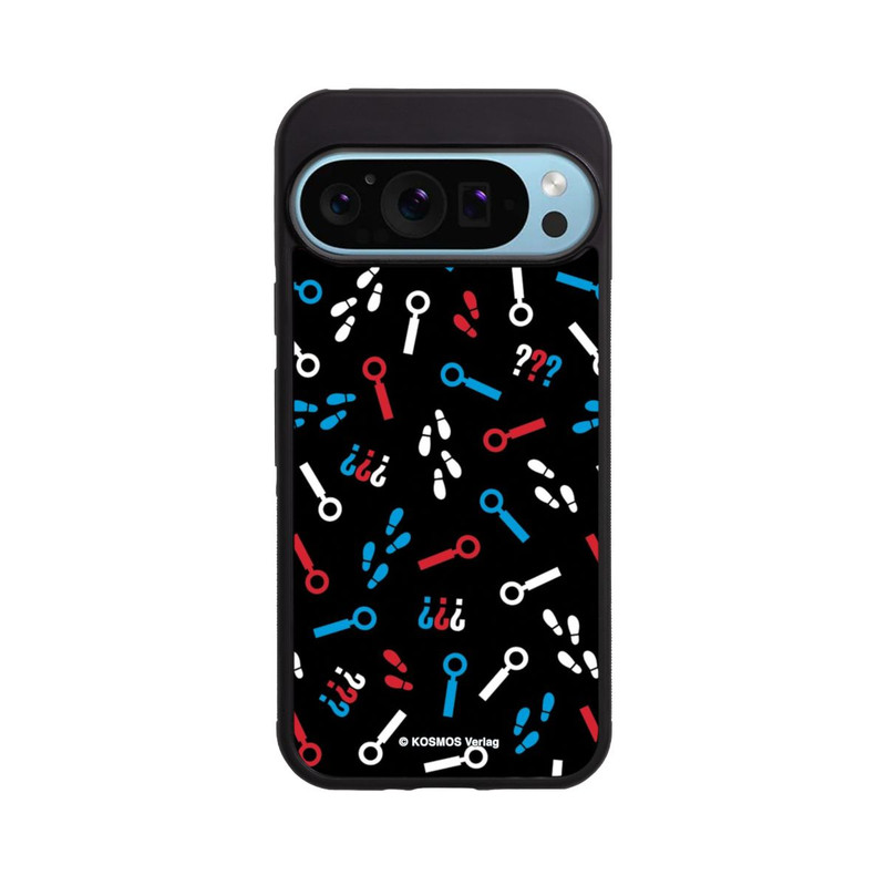 Pixel 9 Pro Base Case Drei Fragezeichen Detektiv Muster