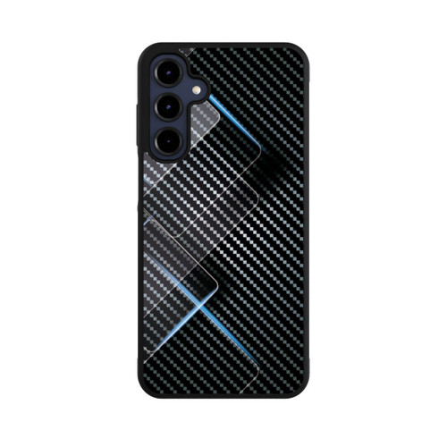 Samsung Galaxy A16 5G Base Case Blaue Linien auf Karbon