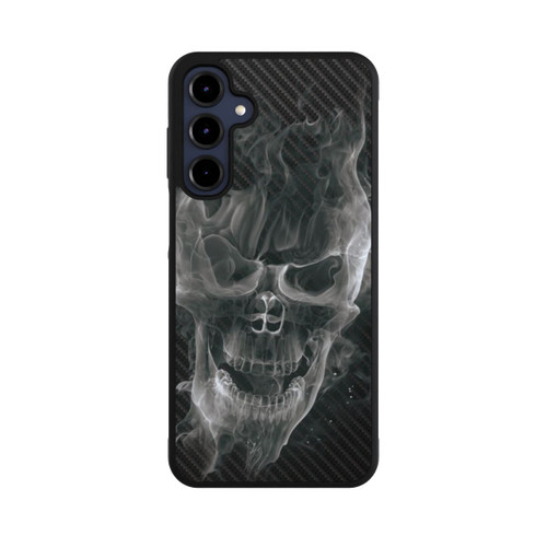 Samsung Galaxy A16 5G Base Case rauchender Totenkopf Carbon