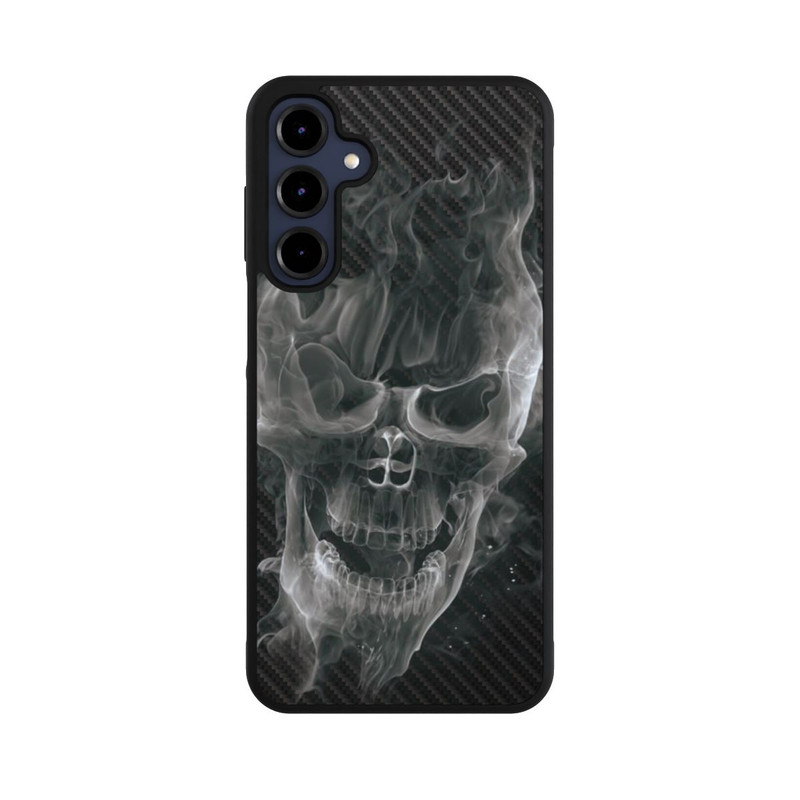 Galaxy A16 5G Base Case rauchender Totenkopf Carbon