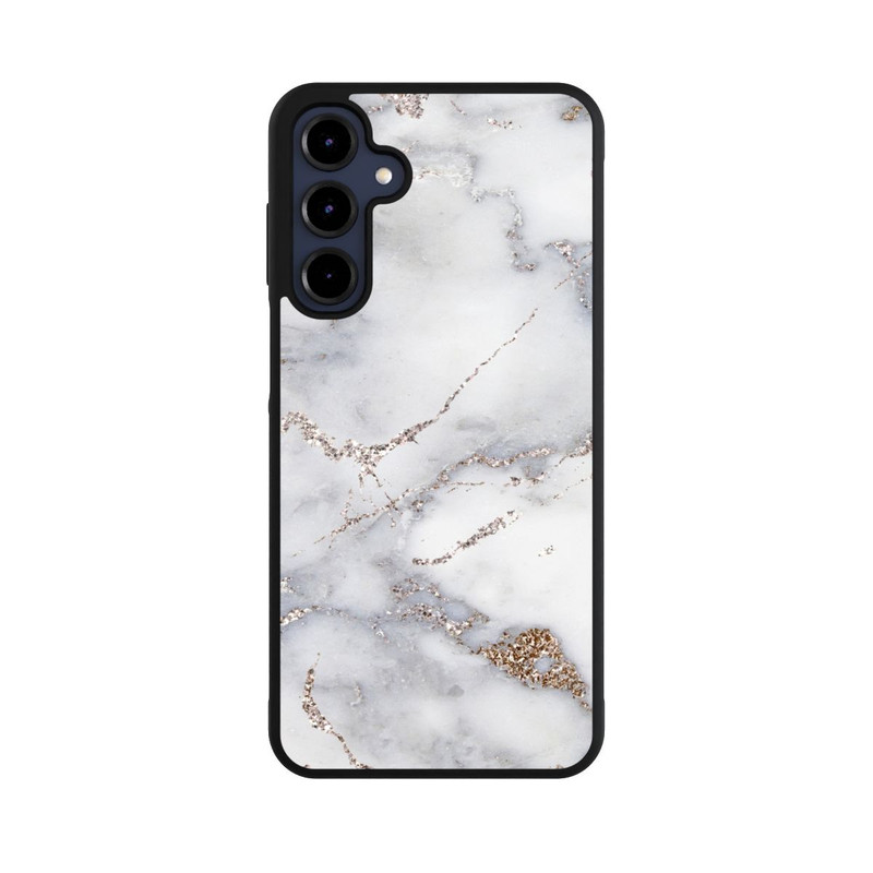 Galaxy A16 5G Base Case Silberglitzer Marmorlook
