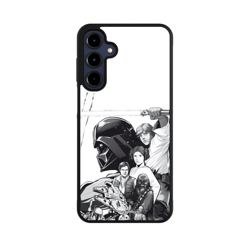 Galaxy A16 5G Base Case StarWars Charaktere - Schwarz-Weiß