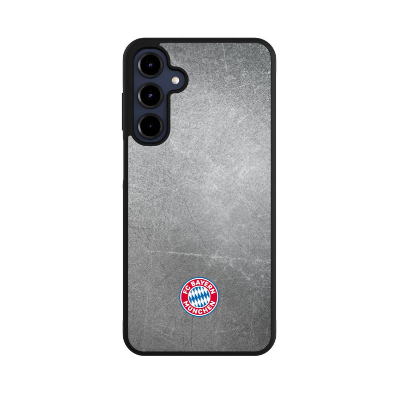 Galaxy A16 5G Base Case Klassisches FCB Logo Klein - Bunt auf Metalllook