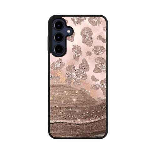 Samsung Galaxy A16 5G Base Case Silberner Leoparden Glitzerlook