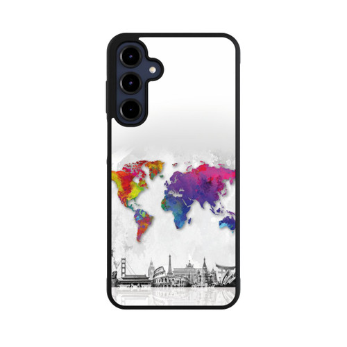 Samsung Galaxy A16 5G Base Case Weltkarte mit Skyline