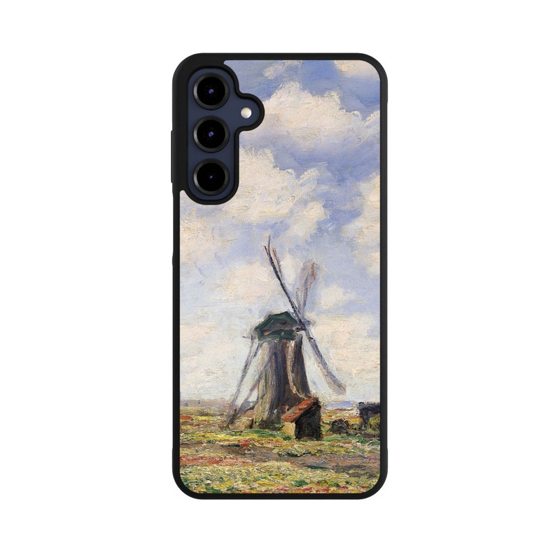 Galaxy A16 5G Base Case Tulpenfelder mit der Rijnsburger Windmühle von Claude Monet