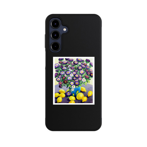 Samsung Galaxy A16 5G Base Case Purple Asters and Lemons by Christopher Ryland