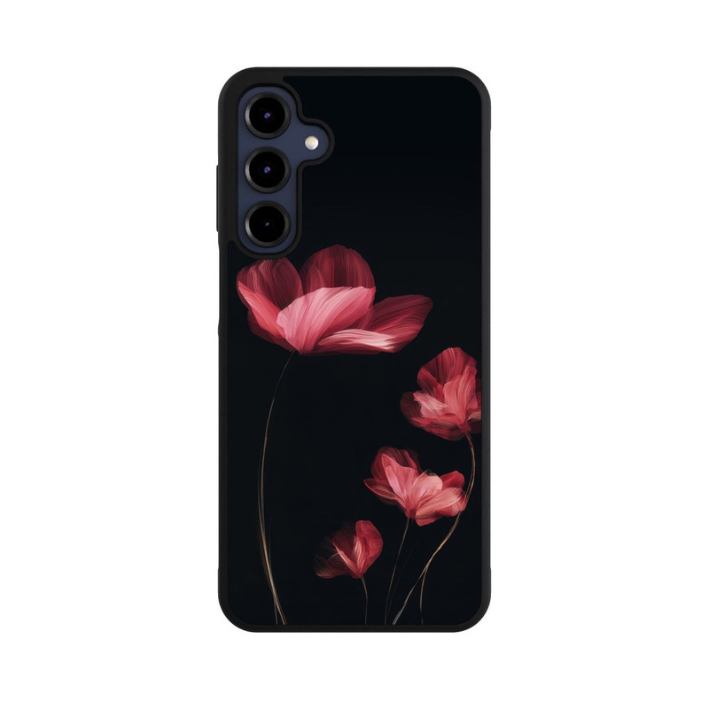 Galaxy A16 5G Base Case Burgunder Blüten schwarz