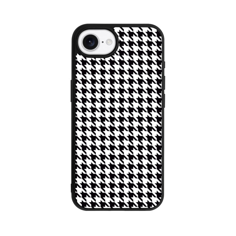 iPhone 16e Base Case Hahnentritt Schwarz Weiß