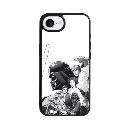 Apple iPhone 16e Base Case StarWars Charaktere - Schwarz-Weiß