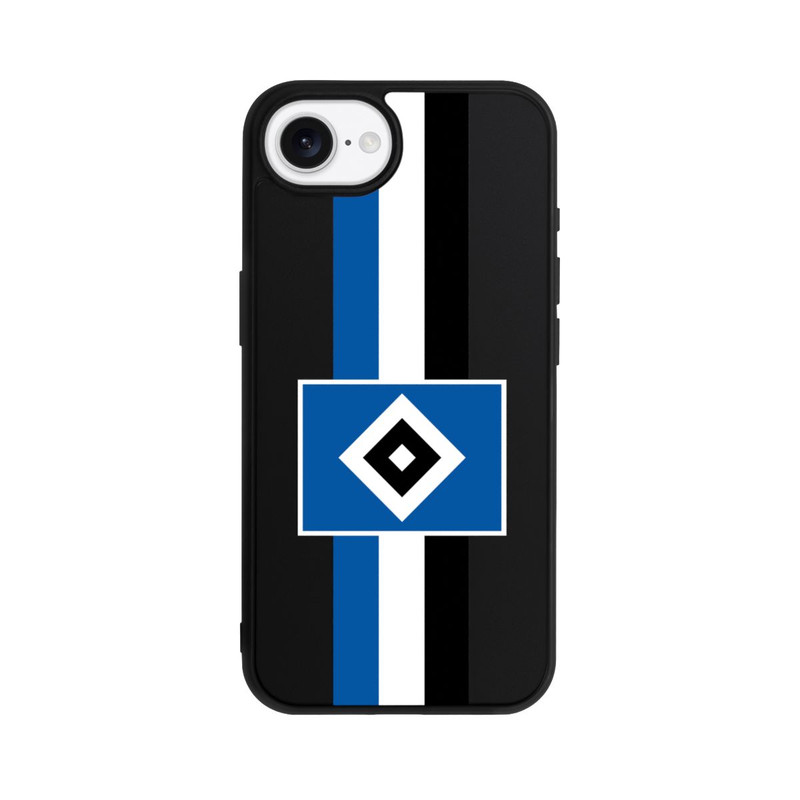 iPhone 16e Base Case HSV Streifen - Blau-Weiß-Schwarz - ohne Hintergrund