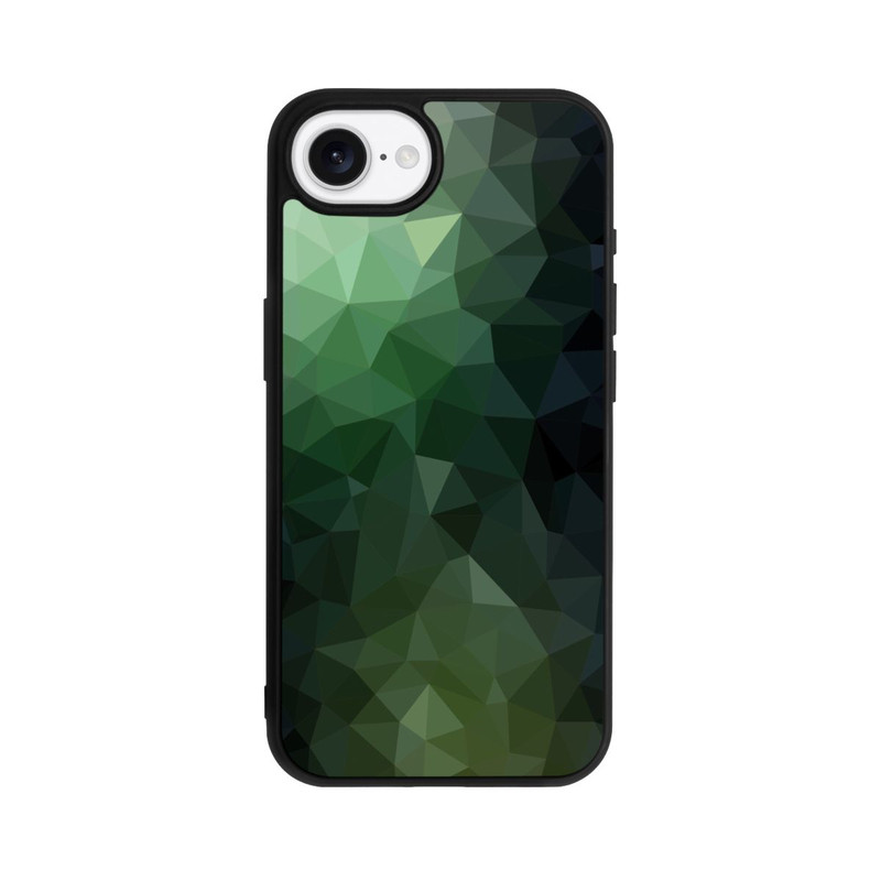 iPhone 16e Base Case Polygonal Mosaic Green