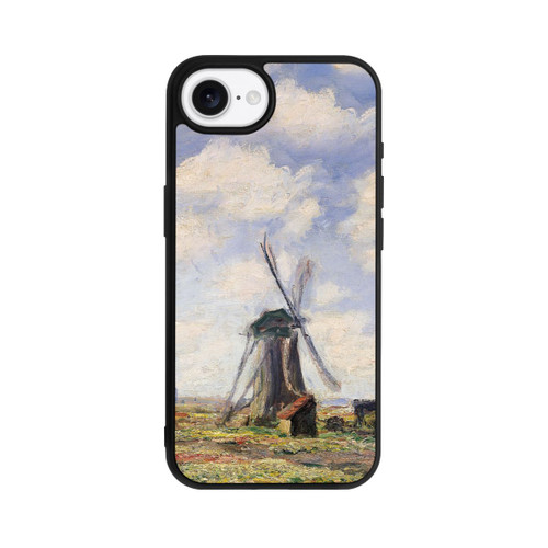 Apple iPhone 16e Base Case Tulpenfelder mit der Rijnsburger Windmühle von Claude Monet