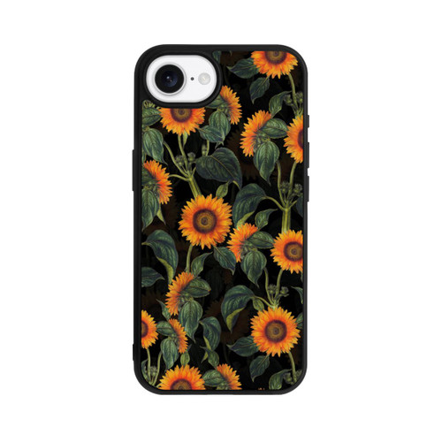 Apple iPhone 16e Base Case Sonnenblume schwarz