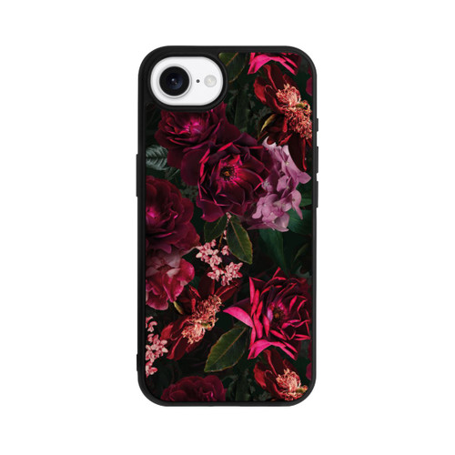 Apple iPhone 16e Base Case Dunkle romantische Vintage Rosen und Pfingstrosen