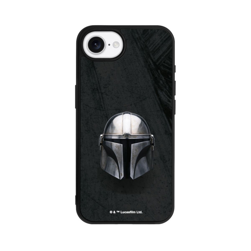 iPhone 16e Base Case Schwarzer Mandalorianer Helm